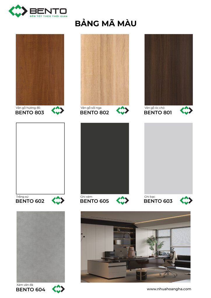 Bảng Màu Tấm Nhựa Bento