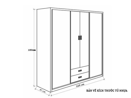 Kích thước tủ nhựa