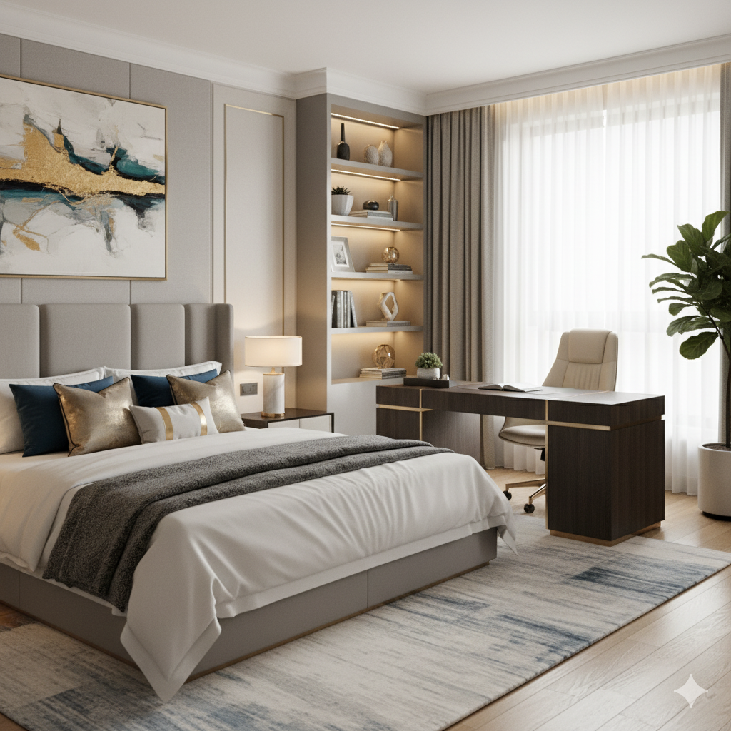 Phòng Làm Việc Kết Hợp Phòng Ngủ