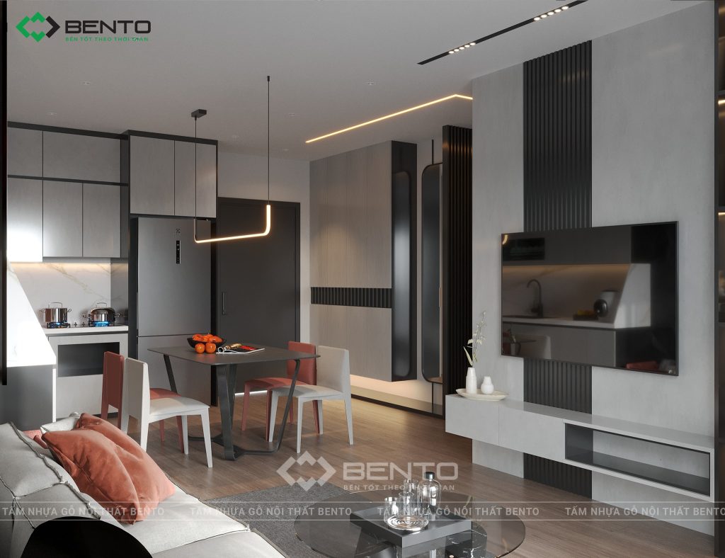 Thiết kế không gian bếp với tấm nhựa gỗ Bento