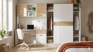 Bàn Học Kèm Tủ Quần Áo Nhựa