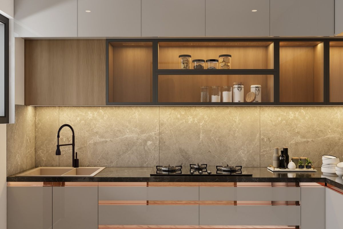 Tủ bếp cánh acrylic