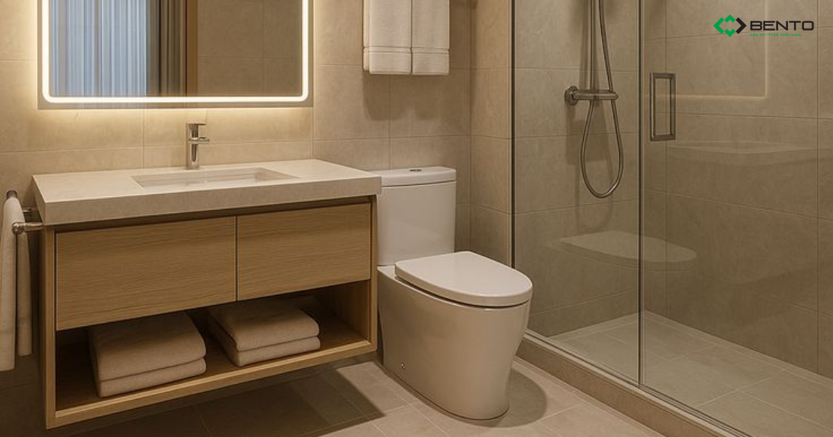 Tủ nhà tắm sử dụng tấm nhựa nội thất