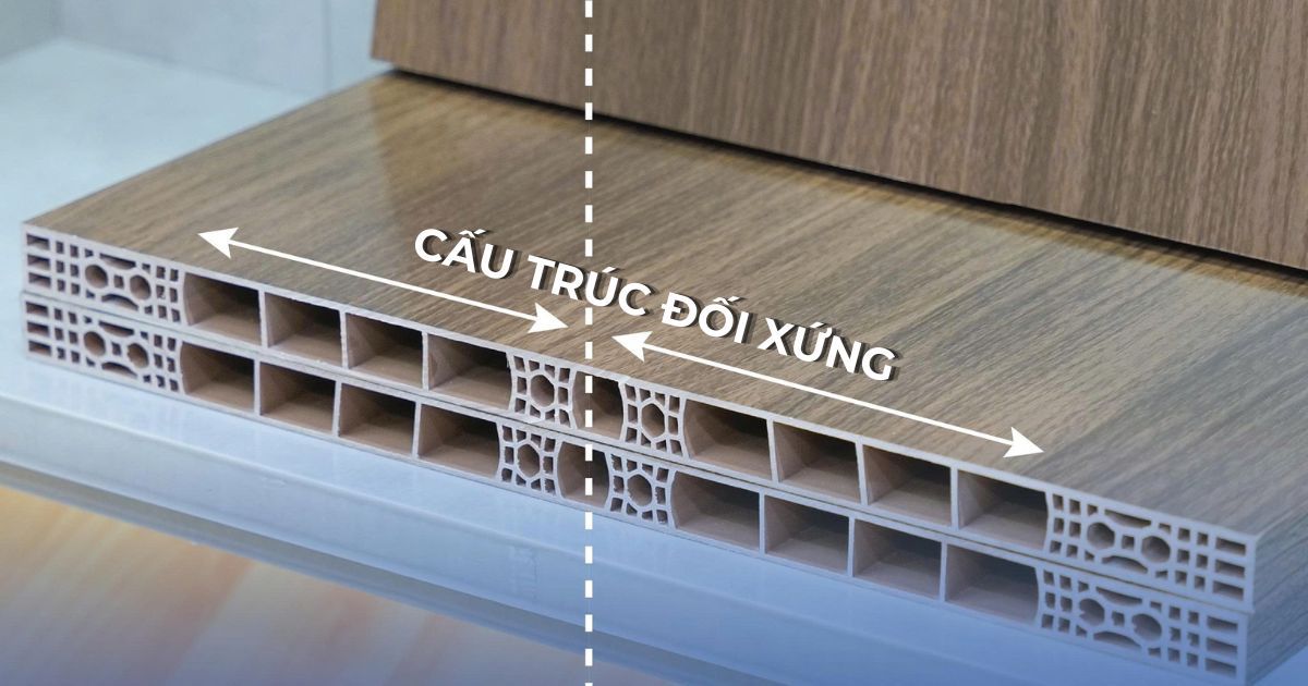 Phân tích chi tiết cấu tạo tấm nhựa nội thất gồm lớp lõi, bề mặt và liên kết, từ đó giải thích khả năng chịu lực và độ bền thực tế.