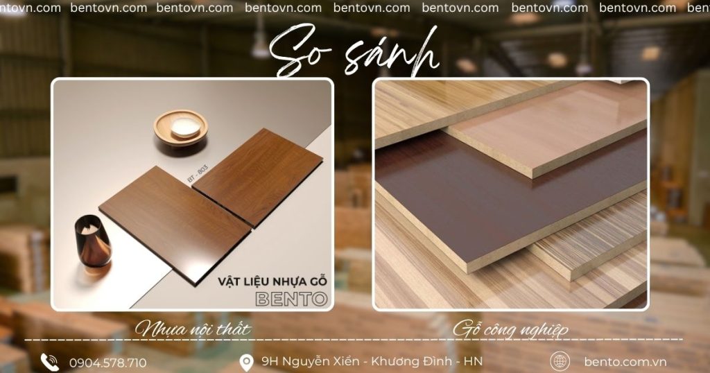 So sánh chi tiết giữa nhựa và gỗ công nghiệp về độ bền, chi phí và ứng dụng thực tế.