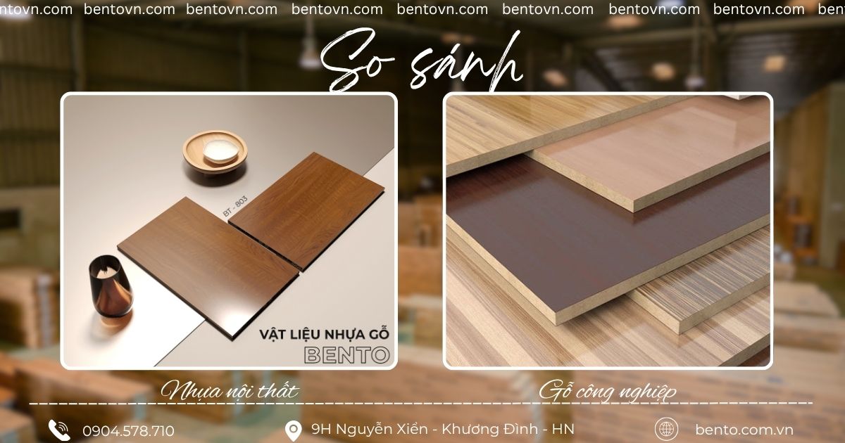 So sánh chi tiết giữa nhựa và gỗ công nghiệp về độ bền, chi phí và ứng dụng thực tế.