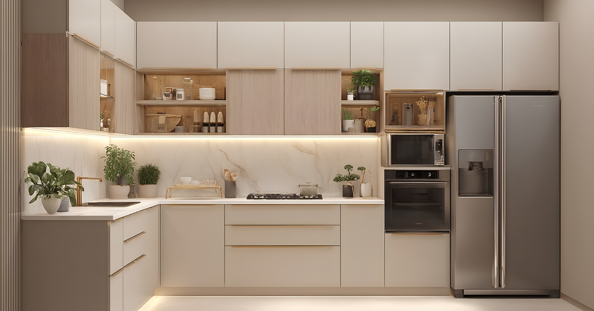 Tổng hợp mẫu tủ bếp chữ L giúp tận dụng góc chết hiệu quả, phù hợp nhà nhỏ, chung cư và không gian bếp cần tối ưu diện tích.