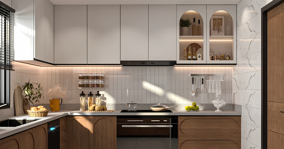 Tổng hợp mẫu tủ bếp chữ L giúp tận dụng góc chết hiệu quả, phù hợp nhà nhỏ, chung cư và không gian bếp cần tối ưu diện tích.