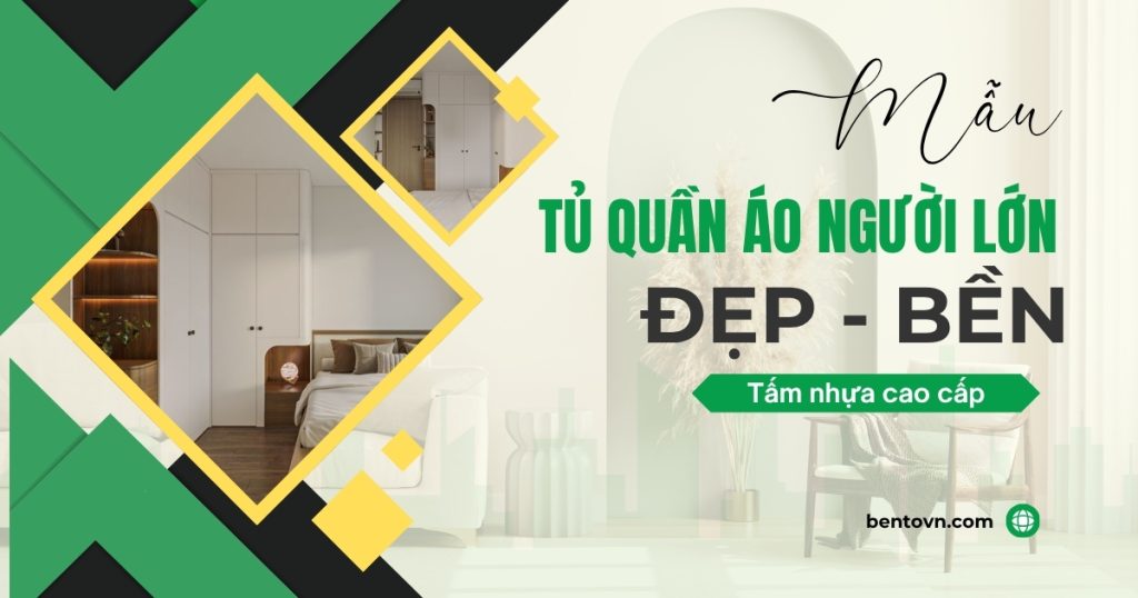 Mẫu tủ quần áo người lớn hiện đại, thiết kế tối ưu công năng, phù hợp nhiều diện tích phòng ngủ và nhu cầu sử dụng thực tế.
