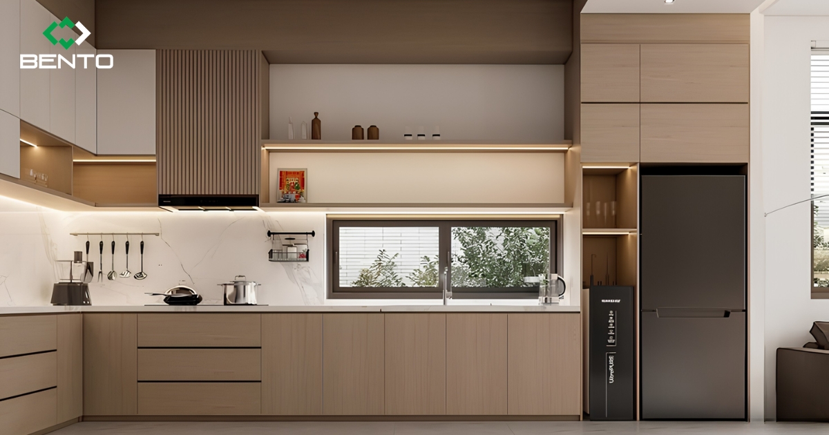 Hướng dẫn bố trí tủ bếp hợp lý theo thói quen nấu nướng, giúp di chuyển thuận tiện và tối ưu hiệu quả sử dụng.