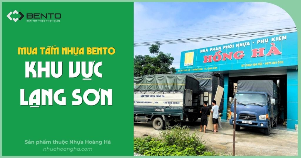 Thông tin địa chỉ cung cấp tấm nhựa nội thất Bento tại Lạng Sơn, hỗ trợ khách hàng và đơn vị thi công trong khu vực.